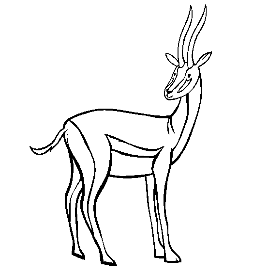 Antelope Coloring Page | Free Antelope Online Colo