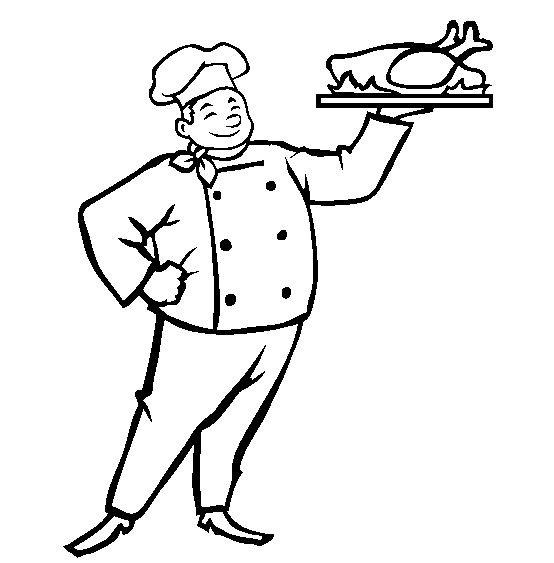Free Chef Coloring Pages
